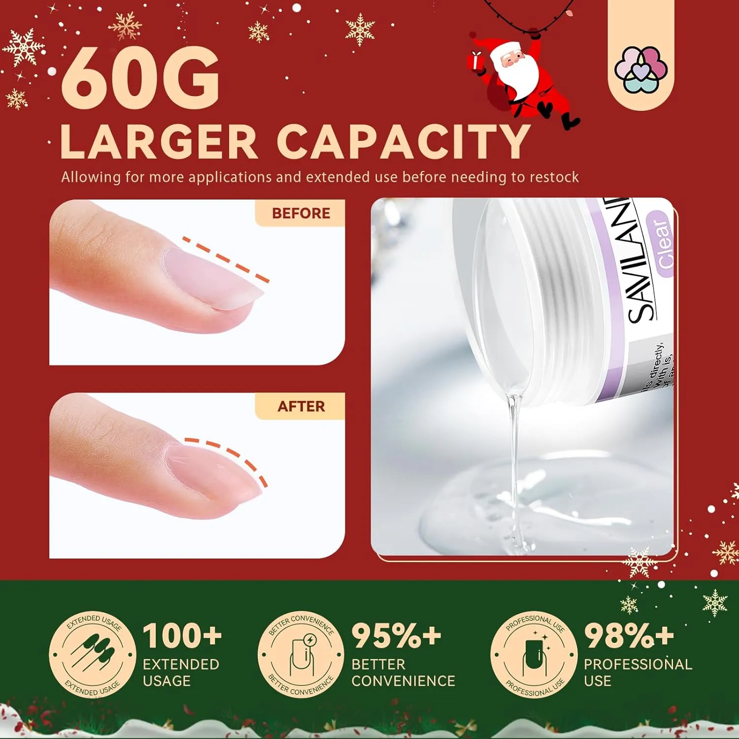Christmas Gel Nail Polish Kit with Lamp,Gloves & Drill