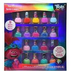 Dreamworks Trolls Non-Toxic Peel-Off Nail Polish, Deluxe Set for Kids, some with Glitter