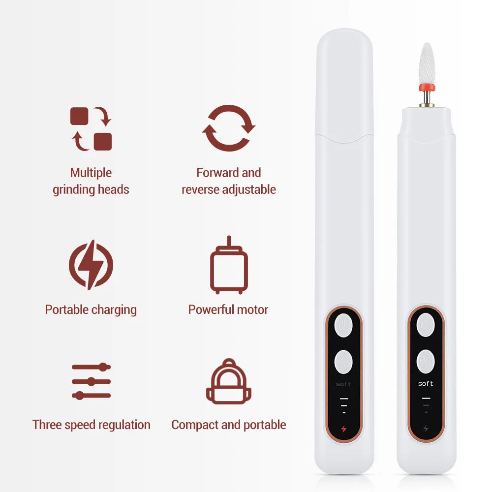 Nail Piercing Device Multi-Functional Nail Grinding Machine Tool Set Nail Grinding Pen Manicure Manicure Equipment